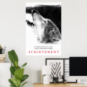 Black White Wolf, uniek Motivatie Poster (Thuiskantoor)