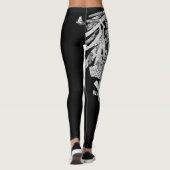 Black White Women Face Collage Artistic Leggings (Achterkant)