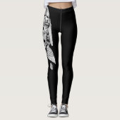 Black White Women Face Collage Artistic Leggings (Voorkant)