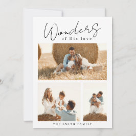 Black & White Wonders of his Love Photo Card Feestdagenkaart