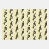 Black & White Woodpecker Inpakpapier Vel (Voorkant)