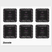 Black White Word Art Product Labels Paars hart (Vel)