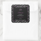 Black White Word Art Product Labels Paars hart (Tas)