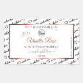 Black White Word Art Product Labels Roos Gold Logo (Voorkant)