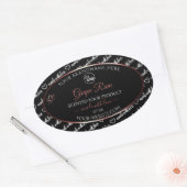 Black White Word Cloud Burgundy Product Label Logo (Envelop)
