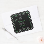 Black White Word Cloud Green Product Labels Logo (Envelop)