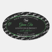 Black White Word Cloud Green Product Labels Logo (Voorkant)