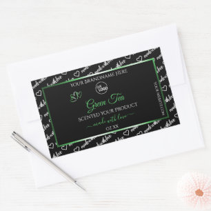 Black White Word Cloud Green Product Labels Logo