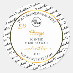 Black White Word Cloud Oranje Product Labels Logo