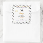 Black White Word Cloud Oranje Product Labels Logo (Tas)