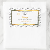 Black White Word Cloud Oranje Product Labels Logo (Tas)