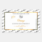 Black White Word Cloud Oranje Product Labels Logo (Voorkant)
