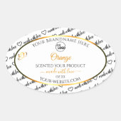Black White Word Cloud Oranje Product Labels Logo (Voorkant)
