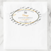 Black White Word Cloud Oranje Product Labels Logo (Tas)