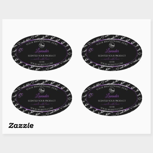 Black White Word Cloud Paars Product Labels Logo (Vel)