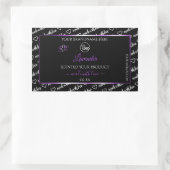 Black White Word Cloud Paars Product Labels Logo (Tas)