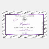 Black White Word Cloud Paars Product Labels Logo (Voorkant)