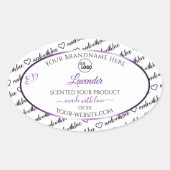 Black White Word Cloud Paars Product Labels Logo (Voorkant)