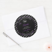 Black White Word Cloud Paars Product Labels Logo (Envelop)