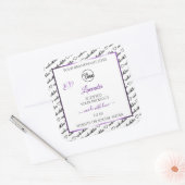 Black White Word Cloud Paars Product Labels Logo (Envelop)