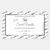 Black White Word Cloud Silver Product Labels Logo (Voorkant)