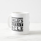 Black White  World's Okayest oom Koffiemok (Voorkant links)