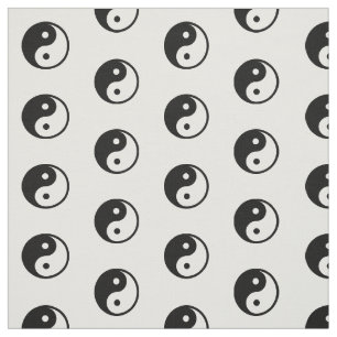 Black White Yin Yang Symbol Pattern Stof