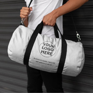 Black & White Zakelijke Logo & Tekst Promotionele Plunjezak