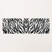 Black White Zebra Animal Trendy Monogram Yoga Mat (Achterkant (horizontaal))