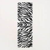 Black White Zebra Animal Trendy Monogram Yoga Mat (Achterkant)