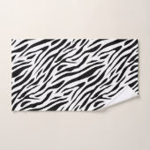 Black White Zebra Stripe Animal Patroon Bad Handdoek (Handdoek)