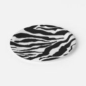 Black& White Zebra Stripes Pattern Animal Print Papieren Bordje (Gekanteld)