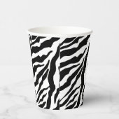 Black& White Zebra Stripes Safari Animal Print Papieren Bekers (Rechts)