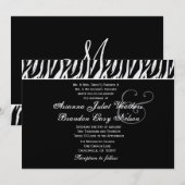 Black White Zebra Wedding Horizontal Sjabloon Kaart (Voorkant / Achterkant)