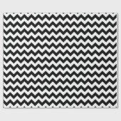 Black White Zigzag Chevron Pattern Cadeaupapier (Vlak)