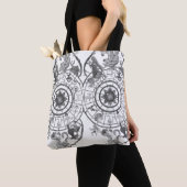 Black + White Zodiac Astrological Signs on a Tote Bag (Dichtbij)