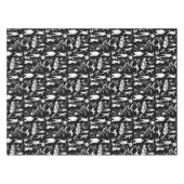 Black & White Zombie Collage Halloween Tafelkleed (Voorkant (Horizontaal))