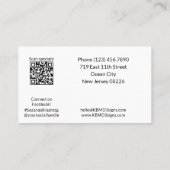 Black & White Zomer Zonneseizoen Dank u Visitekaartje (Achterkant)