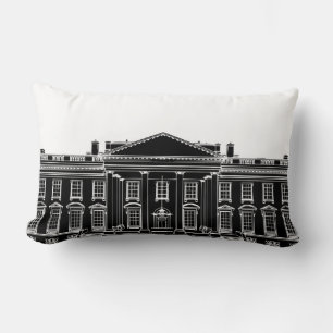 Black Whitehouse Lumbar Pillow Kussen