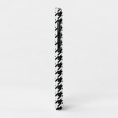 Black Whoundstooth Red Quatrefoil 3 Monogram Case-Mate iPhone Case (Achterkant/links)