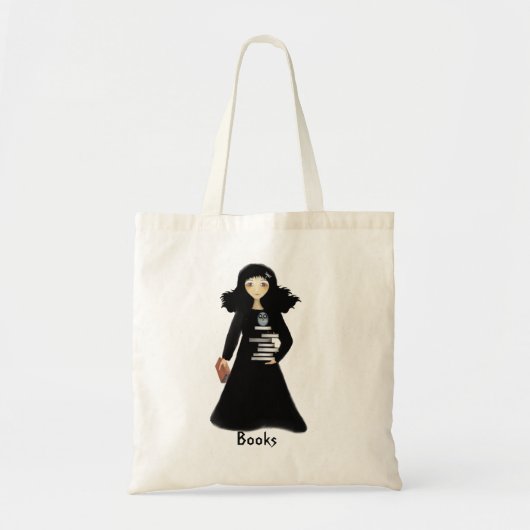 Black Widow Book Bag Tote Bag (Voorkant)