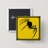 Black Widow Crossing! Vierkante Button 5,1 Cm (Voorkant /achterkant)