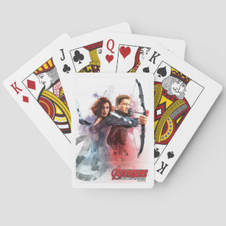 Black Widow en Hawkeye Waterverf Grafisch Speelkaarten