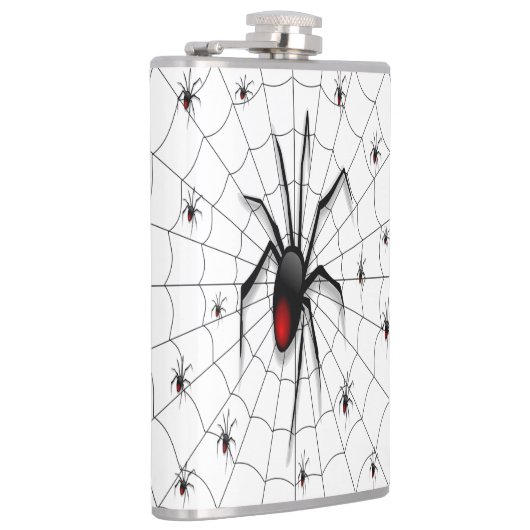 Black Widow Spider and Babies - Heupfles (Rechts)