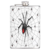 Black Widow Spider and Babies - Heupfles (Voorkant)