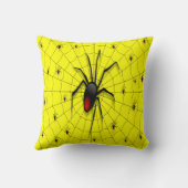 Black Widow Spider and Babies - Kussen (Achterkant)