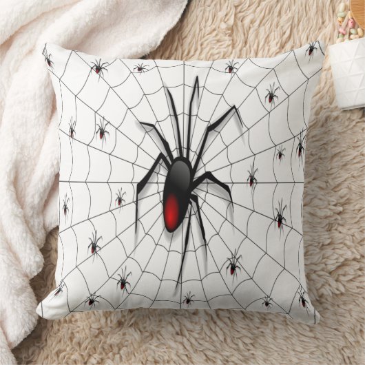 Black Widow Spider and Babies - Kussen (Deken)
