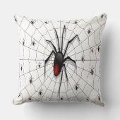 Black Widow Spider and Babies - Kussen (Voorkant)