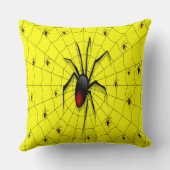 Black Widow Spider and Babies - Kussen (Achterkant)