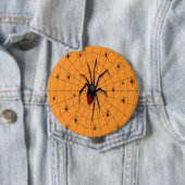 Black Widow Spider and Babies - Ronde Button 4,0 Cm (In situ)
